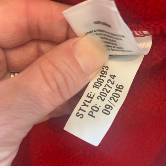 ⭐️ Vineyard Vines Classic Shep Red Navy 1/4 Snap Fleece Pullover medium - Picture 6 of 6